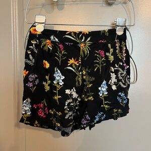 Floral Black Women's Shorts
